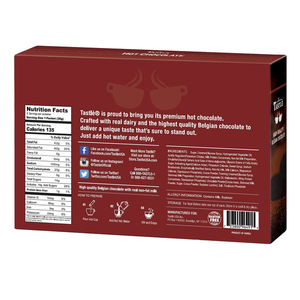 Instant Belgian Hot Chocolate Single Serve Packets