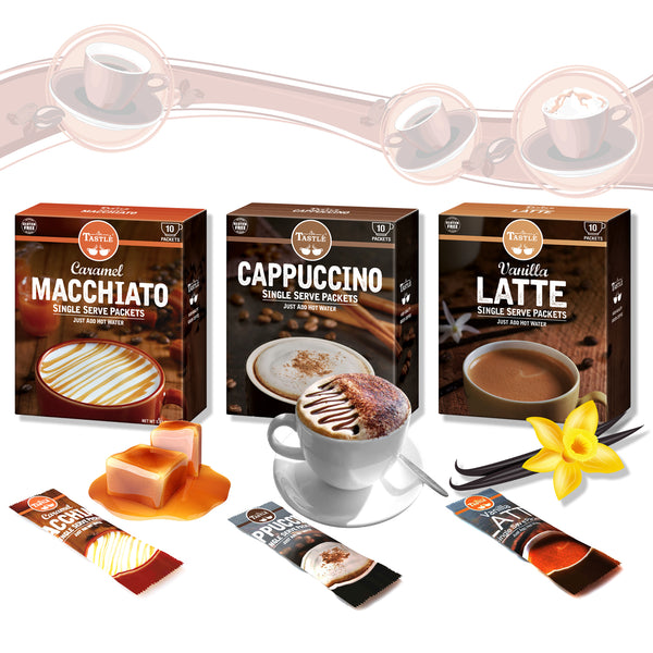 Single Serve Variety Pack of 3 (Cappuccino, Latte, Macchiato)