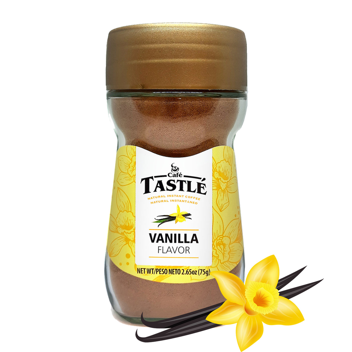 Vanilla Flavored Instant Coffee 2.65oz (75g) Tastlé Coffee