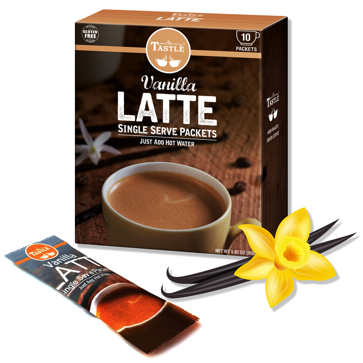 Instant Vanilla Latte Single Serve Packets – Tastlé Coffee